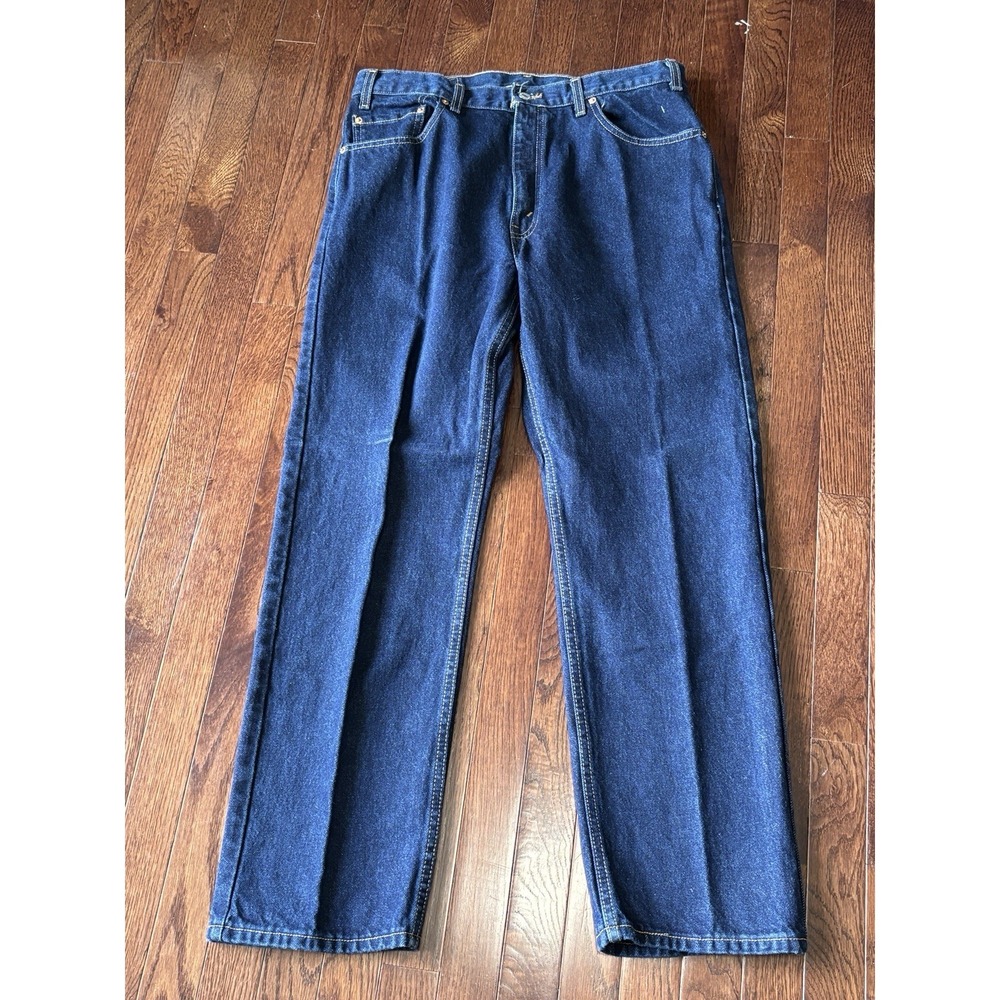 Levis 505 36x30 Vintage Y2K Dark Wash Denim Straight Leg Made In USA